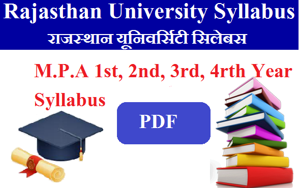Rajasthan University MPA Syllabus Pdf Download 2024 - M.P.A Semester Syllabus