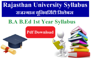 UNIRAJ B.A B.Ed 1st Year Syllabus 2023 Pdf Download - Rajasthan University