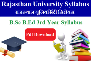 UNIRAJ B.Sc B.Ed 3rd Year Syllabus 2023 Pdf Download - Rajasthan University