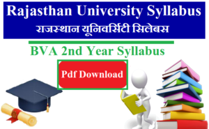 UNIRAJ BVA 2nd Year Syllabus 2023 Pdf Download - Rajasthan University