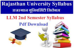 Rajasthan University LLM 2nd Semester Syllabus 2023 Pdf Download