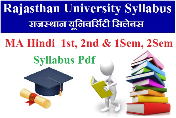 MA Hindi Syllabus Rajasthan University 2024 Pdf Download