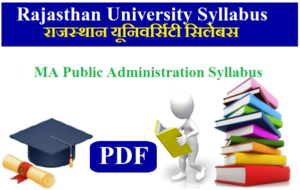 Rajasthan University MA Public Administration Syllabus 2023 Pdf Download