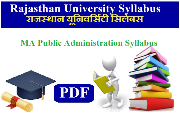 Rajasthan University MA Public Administration Syllabus 2024 Pdf Download