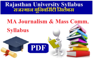 Rajasthan University MA Journalism & Mass Comm Syllabus 2023 Pdf Download