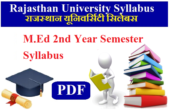 Rajasthan University M.Ed 2nd Year Semester Syllabus 2024