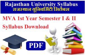 Rajasthan University MVA 1st Year Semester I & II Syllabus 2023 Pdf Download